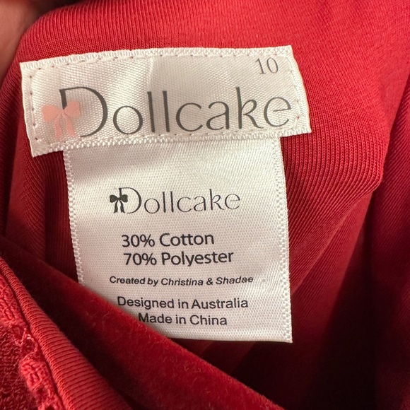 NWOT Dollcake Best Wishes Frock Scarlet Sz 10 - Picture 7 of 7